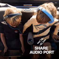 Grom Over-Ear Wireless Headphones for Kids, 45 Hr Battery, Volume-Limiting, Works with iPhone Android and Bluetooth Devices - Black