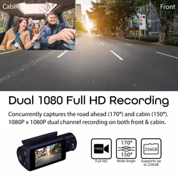 Rexing V3 Dual Camera Front and Inside Cabin Full HD 1080p with WiFi a