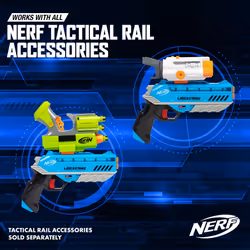 Nerf Laser Strike 4 Player Laser Tag Game Pack Complete with 4 300ft Range Blasters & 4 Holsters - Indoor or Outdoor Play Arcade Games  Toys for Kids