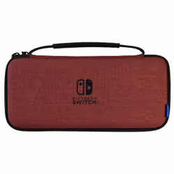 Hori NSW-812U, Hardshell case, Nintendo, Red, Nintendo Switch OLED, Nintendo Switch, Dust resistant, Scratch resistant, Zippe ...