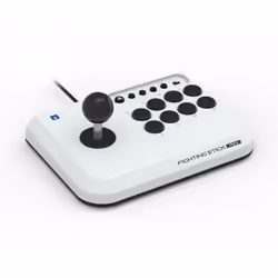 Hori Fighting Stick Mini, Flightstick, PC, PlayStation 4, PlayStation 5, Turbo button, Wired, USB, White, Black