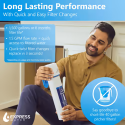 Express Water StreamLine USC001 Under Sink Water Filter System  Reduces PFAS  PFOAPFOS  Lead  Chlorine  Under Counter Water Fil