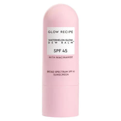 Roll On Sunscreen Face Stick Dew Balm SPF 45 - Clear Travel Size Sunscreen with Hydrating Hyaluronic Acid & Niacinamide for a Dewy Glow -