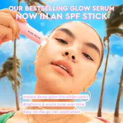 Roll On Sunscreen Face Stick Dew Balm SPF 45 - Clear Travel Size Sunscreen with Hydrating Hyaluronic Acid & Niacinamide for a Dewy Glow -