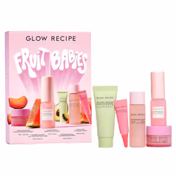Fruit Babies Skincare Kit - Gift Set with Ceramide Facial Cleanser, BHA Toner, Vitamin C Eye Cream, Hyaluronic Acid Cream & N ...