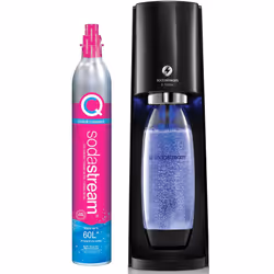 SodaStream ETERRA Sparkling Water Maker Black with CO2 and Carbonating Bottle
