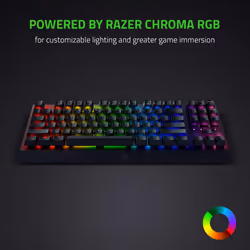 Razer BlackWidow V3 TKL Mechanical Gaming Keyboard: Yellow Mechanical Switches Linear & Silent - Chroma RGB - Compact Form Factor - Programmable Macro