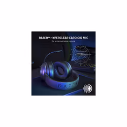 Razer Kraken V3 X Gaming Headset: 7.1 Surround Sound - Triforce 40mm Drivers - HyperClear Bendable Cardioid Mic - Chroma RGB Lighting - for PC -