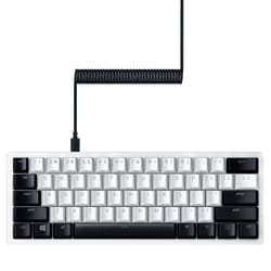 Razer PBT Keycap + Coiled Cable Upgrade Set: Durable Doubleshot PBT - Universal Compatibility - Keycap Removal Tool & Stabilizers - Tactically Coiled