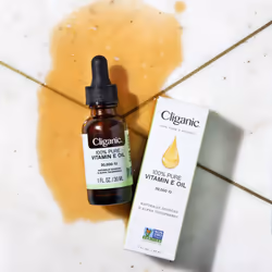 Cliganic 100% Pure Vitamin E Oil for Skin  Hair & Face - 60 000 IU  Non-GMO Verified | Natural D-Alpha Tocopherol