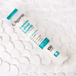 Cliganic Premium Cotton Rounds for Face (200 Count) | Makeup Remover Pads  Hypoallergenic  Lint-Free | 100% Pure Cotton