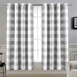 DriftAway Buffalo Plaid Check Curtains Woven Plaid Pattern Lined Blackout Thermal Insulated Window Curtain Grommet 2 Layers 2 Panels 52 Inch by 63 Inc