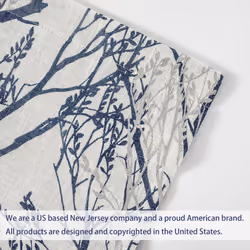 DriftAway Tree Branch Linen Lined Valance Double Layer Thermal Insulated Room Darkening Blackout Valances 3 Inch Rod Pocket Shor