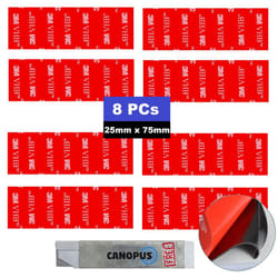 3M Number Plate Sticky Pads Heavy Duty, VHB Pads 5952 (8-PCs 25mm x 75mm) Waterproof Sticky Pads, Double Sided Adhesive Pads for License Plate Holder,