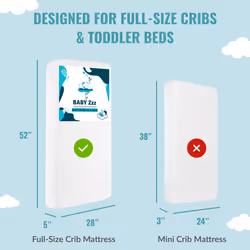 Dream On Me Baby Zzz 5  Foam Crib & Toddler Bed Mattress in White  Mattress in a Box  Greenguard Gold/JPMA Certified