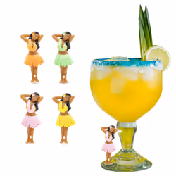NPW Buddies Hula girls (4 Pack) Drink charm Multi