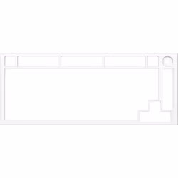 Glorious Gaming GLO-ACC-P75-TF-EW, Keyboard top frame, Aluminium, White
