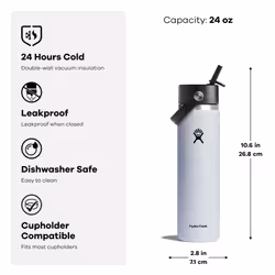 Hydro Flask Wide Flex Straw Cap Indigo 24 Oz