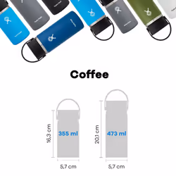Hydro Flask Wide Mouth with Flex Sip Lid - Insulated Water Bottle Travel Cup Coffee Mug Tumbler 12 Oz