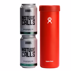 Hydro Flask Dual 12 oz Tandem Stainless Steel Reusable Can Holder Cooler Cup Goji - Vacuum Insulated  Dishwasher Safe  BPA-Free  Non-Toxic