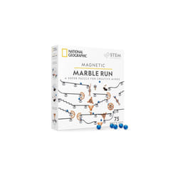 Magnetic Marble Run - 75-Piece STEM Building Set for Kids & Adults with Magnetic Track & Trick Pieces & Marbles for Building A Marble Maze On Any