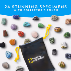 NATIONAL GEOGRAPHIC Gemstone Advent Calendar - 2023 Advent Calendar for Kids with 24 Gemstones to Open Each Day  a Complete Rock Collection Christmas