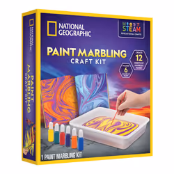 NATIONAL GEOGRAPHIC Marbling Art Kit - Create 12 Sheets of Marble Art with Paints & Water  Crafts for Kids  Amazon Exclusive