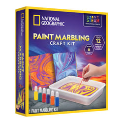 NATIONAL GEOGRAPHIC Marbling Art Kit - Create 12 Sheets of Marble Art with Paints & Water  Crafts for Kids  Amazon Exclusive