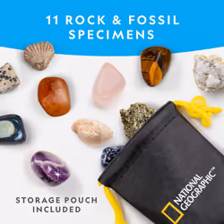 NATIONAL GEOGRAPHIC Kids Advent Calendar - 24 Science Experiments  Rocks  Fossils and Gemstone Dig Kit With Storage Bag