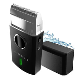Perry Ellis Travel Mens Electric Shaver for Men Foil Shaver Facial Hair Remover Rechargeable Face Shaver for Men WaterResistant 25HR Battery Cap