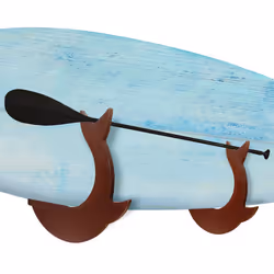 Yes4All Surf Surfboard Wall Rack for Longboards and Shortboards  Beautiful Wood Wall Display Mount Works Indoor and Outdoor