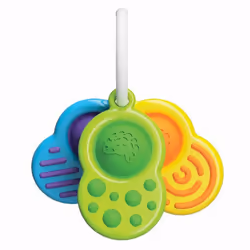Fat Brain Toy Co. Dimpl Clutch, Fidget pop, Plastic, Silicone, Blue, Green, White, Yellow