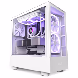 NZXT H5 Elite, Midi Tower, PC, White, ATX, EATX, micro ATX, Mini-ITX, Steel, Tempered glass, 16.5 cm
