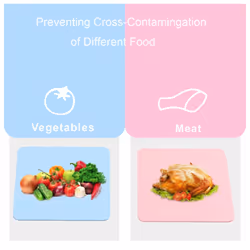 Chopping Board Set with Plastic Bowls, Cutting Boards Kitchen, BPA Free Plastic Chopping Boards Colour Coded, Chopping Board Dishwasher Safe, Non-Slip