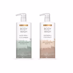 Tranquil Spa Body Wash Duo  Aloe Vera + Cucumber  Oatmeal + Coconut | Two 32oz bottles | Home and Body Company