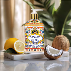 Villa Flora Hand Soap Set  8 x 21.5oz bottles - Sea Salt Verbena  Coconut Citrus  Orchid Vanilla  and White Jasmine. Home and Body Company