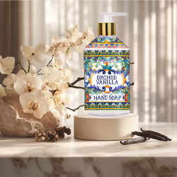 Villa Flora Hand Soap Set  8 x 21.5oz bottles - Sea Salt Verbena  Coconut Citrus  Orchid Vanilla  and White Jasmine. Home and Body Company