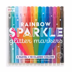 OOLY Rainbow Sparkle, 15 pc(s), Black, Blue, Brown, Cyan, Green, Grey, Light Blue, Light magenta, Mint, Orange, Peach, Purple ...
