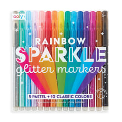 OOLY Rainbow Sparkle marker 15 pc(s) Black, Blue, Brown, Cyan, Green, Grey, Light Blue, Light magenta, Mint, Orange, Peach, Purple, Red, Violet, Yellow