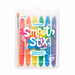 OOLY Smooth Stix, 6 pc(s), Green, Light Blue, Orange, Red, Violet, Yellow, Multicolour, Round, 3 yr(s), Boy/Girl