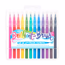 OOLY Brilliant Brush, 12 pc(s), Black, Blue, Brown, Cyan, Green, Light Blue, Orange, Pink, Purple, Red, Violet, Yellow, 6 yr( ...