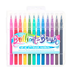 OOLY Brilliant Brush marker 12 pc(s) Brush tip Black, Blue, Brown, Cyan, Green, Light Blue, Orange, Pink, Purple, Red, Violet, Yellow