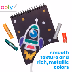 Ooly Chunkies Quick Drying Tempera Paint Sticks for Kids  Metallic Colors  Set of 6 Twistable Kids Paint Sticks for Toddlers 2-4 Years  Mess Free Chub