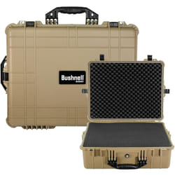 Bushnell 24 Inch Extra Large Waterproof Hard Camera Case For Binoculars  Optics  Equipment  Shock Proof  and TSA Ready (Tan)