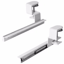 VIVO Clamp and 12 inch Rail Set for DIY Custom Wooden Keyboard Trays (Tray Not Included) Under Desk Pull Out Slider Track wi ...