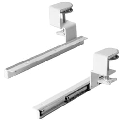 VIVO Clamp and 12 inch Rail Set for DIY Custom Wooden Keyboard Trays (Tray Not Included)  Under Desk Pull Out Slider Track with Extra Sturdy C-clamp M