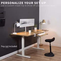 VIVO Clamp and 12 inch Rail Set for DIY Custom Wooden Keyboard Trays (Tray Not Included)  Under Desk Pull Out Slider Track with Extra Sturdy C-clamp M