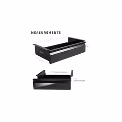 VIVO 40 cm Under Desk Mounted Sliding Pull-out Drawer without Shell for Office Desk, Storage Organizer for Sit Stand Workstation, Black, DESK-AC03A-B