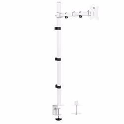 VIVO Extra Tall Single Monitor Desk Mount Stand 39 inch Pole Features Full Adjustability - Tilt and Articulation Holds 13 t ...