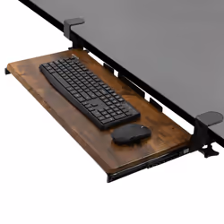 VIVO Large Clamp-on Computer Keyboard and Mouse Under Desk Slider Tray  27 x 11 inch Pull Out Platform Drawer  Rustic Vintage ...